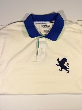 Express Men’s Polo Shirt – Size M – Blue/Green – Modern Fit